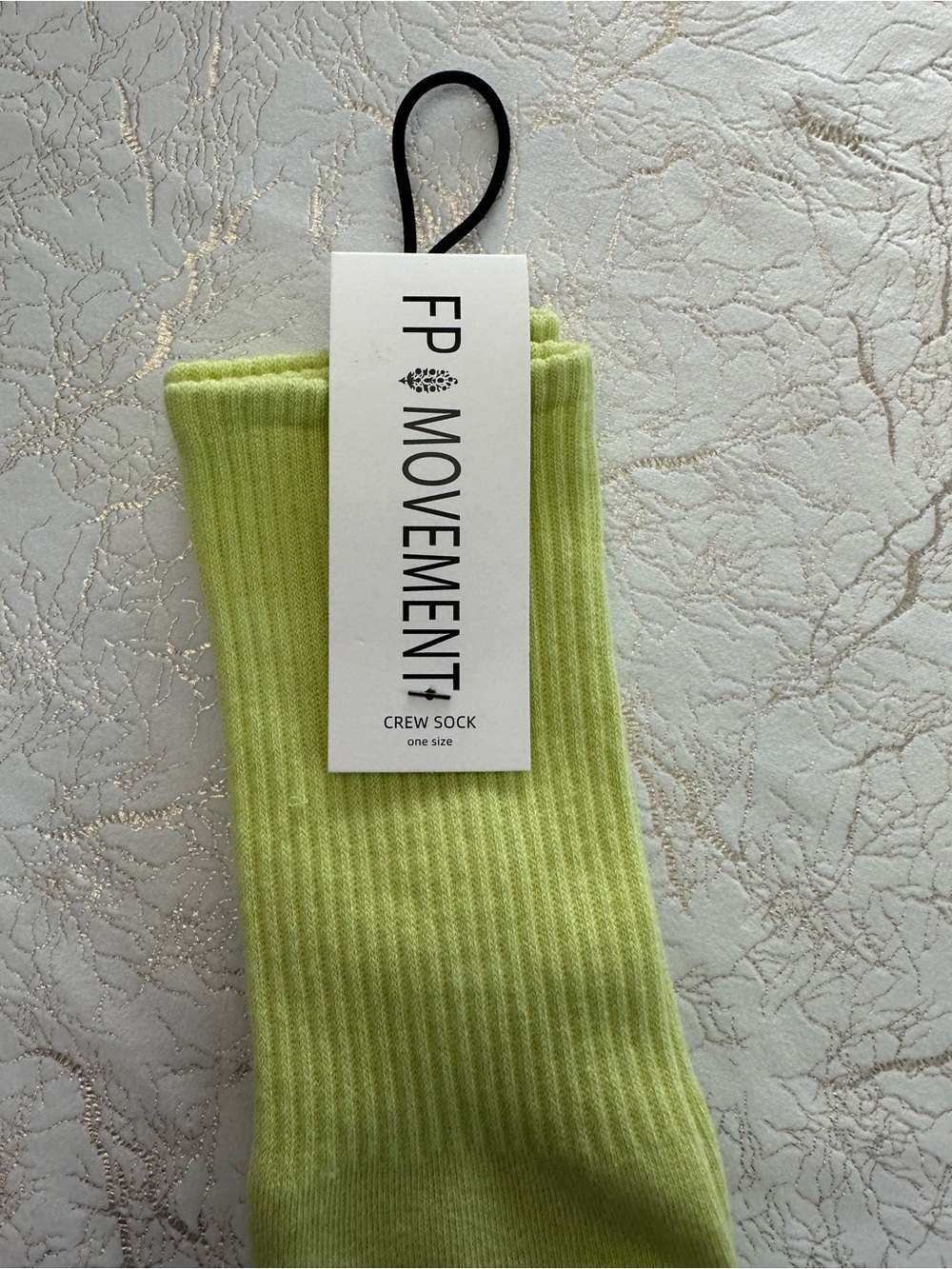 NEW Free People Movement crew socks in lime green